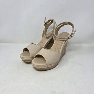 Chinese Laundry Tan Wedge Sandals Size 6.5